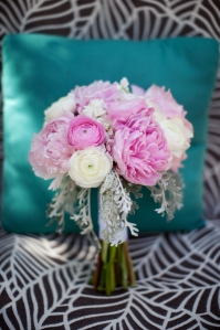 Pink Peony and Ranunculus Bride's Bouquet
